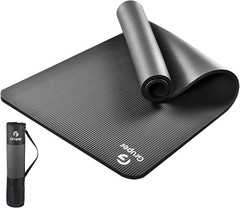 Yoga Mat Non Slip NBR Extra Thick Yoga Mat, 72″L X 32″/24″W X 0.6″/0.4″TH (185Cm