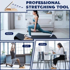 Adjustable Wooden Slant Board Calf Stretcher Ankle Support Squats Exercise 4 Pos
