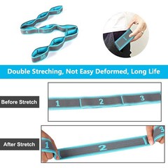 Stretch Strap, Elastic Yoga Stretching Strap, Multi-Loop for Physical Therapy…
