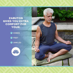 Zabuton Meditation Cushion for Workout – Supportive Yoga Floor Seat Cushion for