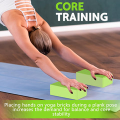 9″x6″x3″ Yoga Blocks, Soft Non-Slip Surface Premium Foam Blocks, Supportive, Lig