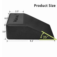 2 Pack Non-Slip Squat Wedge Blocks Heel Elevated Ramp Calf Raises Platform