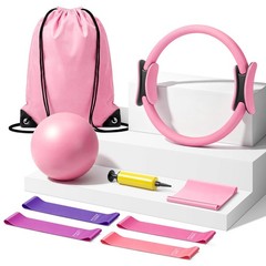 Pilates Kit for Home Workout: Pilates Ring and Ball Set for Women with Resist…