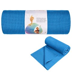 Tomeurperf Hot Yoga Towel Non Slip – Microfiber Mat 72″ x 24″, Blue