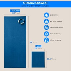 Shandali GoSweat Microfiber Hand Towel, 26.50″ x 16.00″, Evening Blue