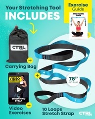 Ctrl Sports Stretching – Non Elastic Stretch Band For Physical Therapy