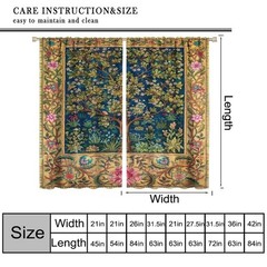 William Morris Botanical Windows Curtains,Tree of Life Original Design Floral…