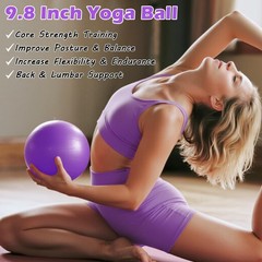 Home Exercise Equipment Pilates Kit Ring Ball Resistance Bands Adjustable Purple