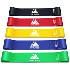 Set of 5 fitness bands, sports resistance band yoga slim elastic gymnastics band