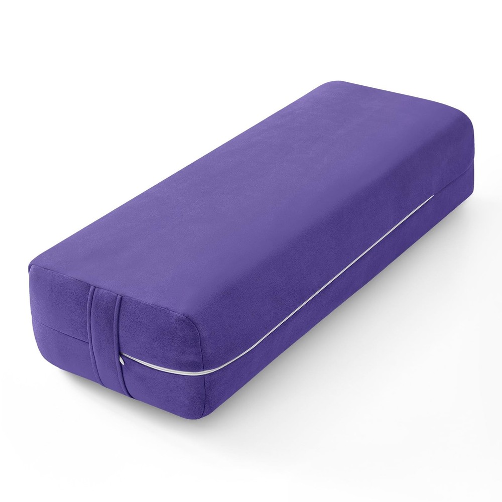 Yoga Bolster Pillow for Restorative – Yoga Meditation Pillow with Washable Su…