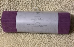 GAIAM No Slip Yoga Mat Towel Full Size, Purple Color, NEW!!