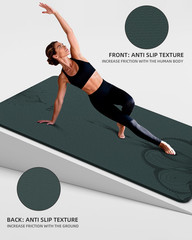 Extra Wide 10mm Non-Slip Yoga Mat for Home Gym & Pilates – 75.5″x47.6