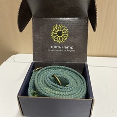 KINSHE YOGA EARTHSTRAP 100% HEMP JEWEL FOREST GREEN NEW