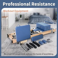 MOPHOTO Pilates Reformer Machine Home Pilates Equipment &Reformer Box Jump Board