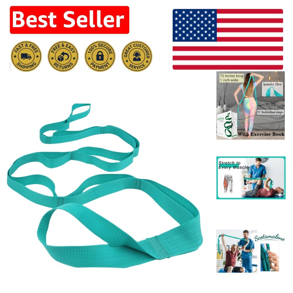 Durable Non-Elastic Yoga Strap for Safe Stretching – Perfect for Home & Studio