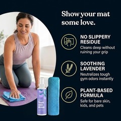 ASUTRA Yoga Mat Cleaner Spray 4 Fl Oz (Pack of 1), Peaceful Lavender