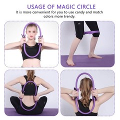 Pilates Ring Pilates Circle Resistance Ring Loop with 3 Yoga Tension Band, Yoga R…
