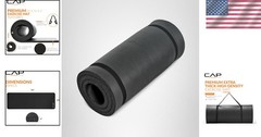 High Density 1 Inch Thick Exercise Mat with Carry Strap Lightweight and Portable