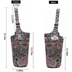 Large Yoga Mat Bag with Zipper Pocket, Fits Most Mats & Accessories, Ideal Gift