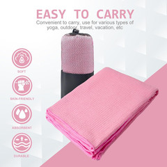 2 Pack Hot Yoga Towel, Non-Slip Yoga Mat Towel with Grip Dots Stickyfiber Sweat