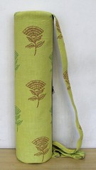 Indian Green Flower Yoga Mat Carrier Bag Mandala Large Shoulder Strap