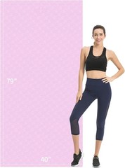 Extra Long TPE Yoga Mat 79″ x 40″ x 1/2″ Thick Non-slip Exercise Mat Home Gym