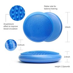 WIWAPLE Wiggle Seat, Inflatable Stability Balance Disc Wobble Cushion, Balanc…