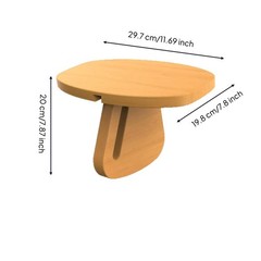 Wooden Stretching Stool Natural Wood Finish Meditation Stool Two-Piece