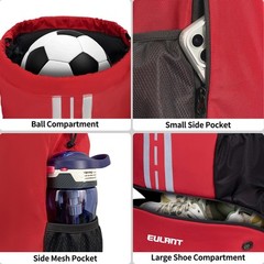 EULANT Soccer Backpack with Shoes Compartment, Waterproof Drawstring Bag for …