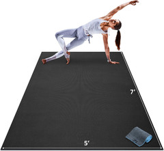 Gorilla Mats Large Yoga Mat – 6’X4′, 7’X5′ (8Mm) Extra Thick & Wide Non-Slip Exe