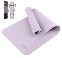 GruperYoga TPE Yoga Mat 72×24 6mm Purple Waterproof Tear Resistant w/Bag