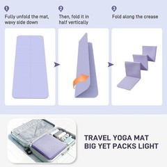 Thickened Portable Folding Exercise Mat Yoga Pilates Gym Anti-Slip Workout New