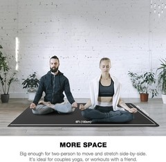 Large TPE Yoga Mat – 6’x4′ Double-Sided Non-Slip Exercise Mat for All Workouts