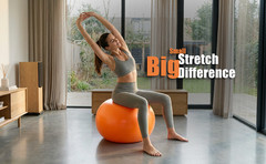 Inflatable Body Balance Ball Kit. Anti-Burst, Yoga-Ball, Luftpumpe,