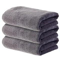 Wmiyafff Microfiber Gym Towels for Women Men, Sweat Towel 3 Pack, Grey
