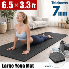 Japard Large Workout Exercise Mat 7′ X 3′, Extra Wide Pilates Mat 7Mm Thick EVA