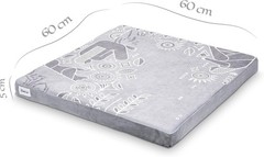 Royal Court Meditation Mat With Velvet Cover – 24″ x 24″ Square Zabuton Thick