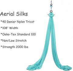 11 Yards Aerial Silks Yoga Swing Set Aerial Yoga Hammock Kit Anti-Gravity Flying