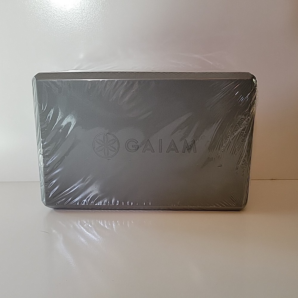 Gaiam Foam Yoga Block – Supportive Foam Soft Non-Slip Surface New W/O Tags Gray