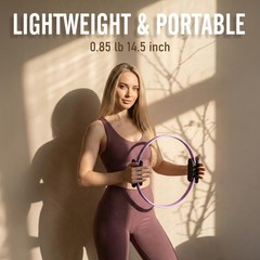 Pilates Ring Kit for Women, Equipment – 14.5″ Home 14.5 inch, PURPLE