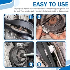 2PCS Stretch Belt Mate Kit, Serpentine Belt Tool, Metal Belts Remover,