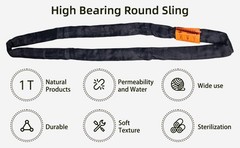Ultra-Durable High-Strength Nylon Round Sling 3FT/94cm – Continuously Woven