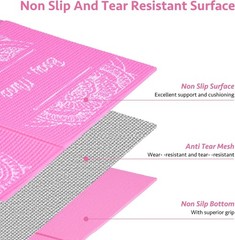 Foldable Yoga Mat for Women, Non Slip Exercise Mat for Home Gym, 5mm Travel Y…