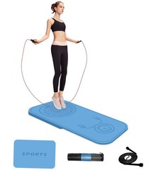 Jump Rope Mat Shockproof Exercise Skipping Mat All-Purpose Extra Thick High D…