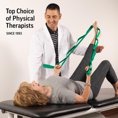 Stretch Out Strap for Flexibility & Mobility – Exercise Book Included, Ideal for