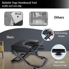 Black Yoga Headstand Bench Upside Down Chair for Balance Training Exercise US