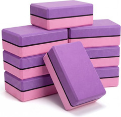 8 Pack Yoga Blocks 9 X 6 X 2.8 Inch EVA Foam Pilates Blocks Pilates Stretching a