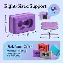 Yoga Blocks Wrist Support Yoga Blocks 2 Pack with Knee Pads Exercise Block Set
