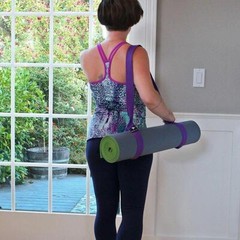 Portable Yoga Fitness Gym Mat Shoulder Carrying Strap Sling Canvas Belt Orange