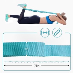Yoga Strap Stretching Strap with Loops, Stretch Out Straps for Physical Thera…